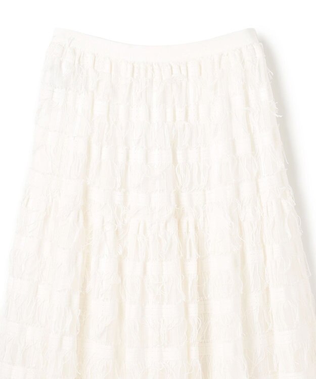 uncrave フリンジレース ティアードスカート オフ