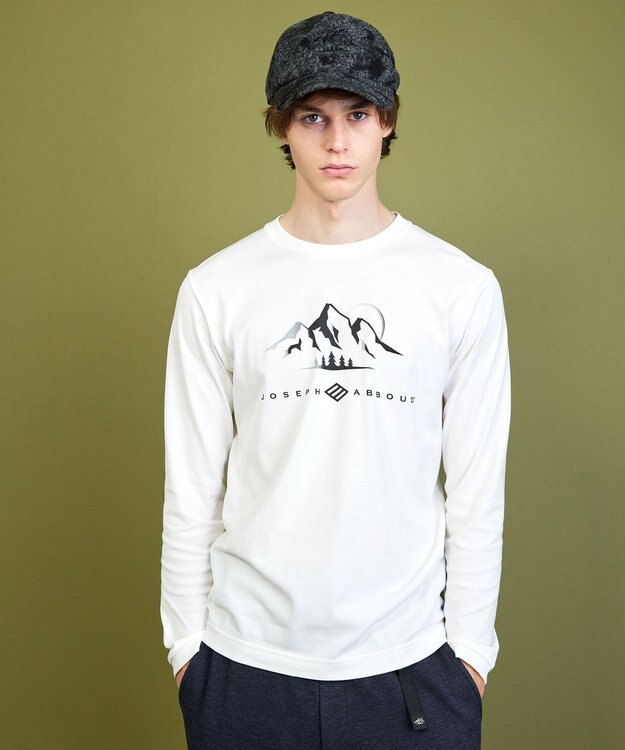JOSEPH ABBOUD MOUNTAIN ロゴ Tシャツ ホワイト系