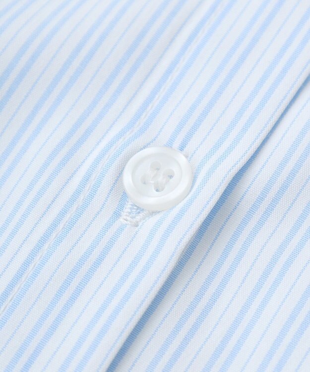 Green Parks ｍｉｆｆｙ／刺しゅうプリントストライプシャツ Sax