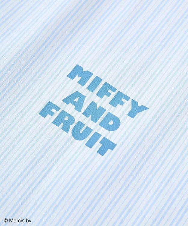 Green Parks ｍｉｆｆｙ／刺しゅうプリントストライプシャツ Sax