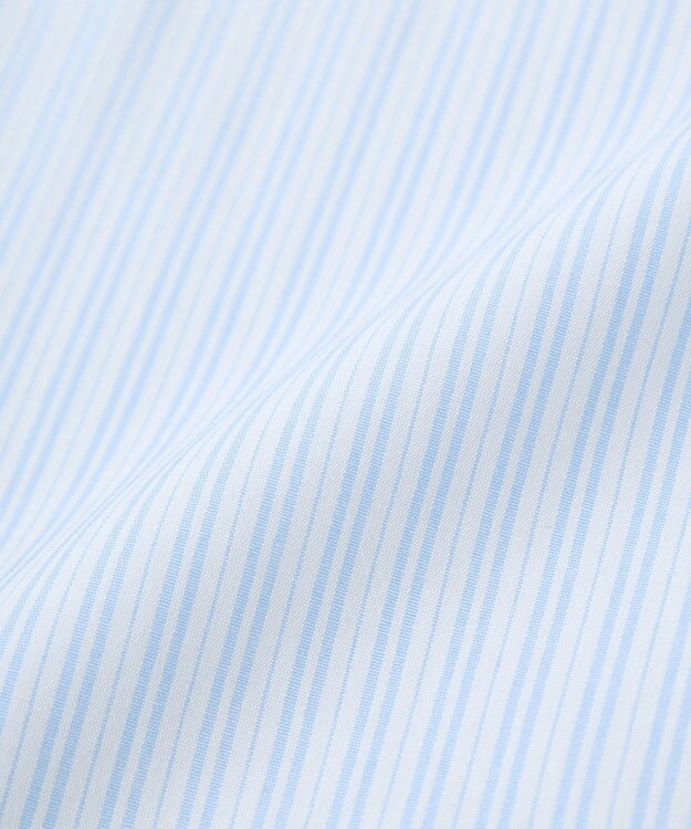 Green Parks ｍｉｆｆｙ／刺しゅうプリントストライプシャツ Sax