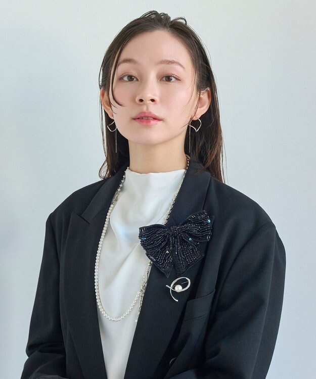 Phoebe 2wayグレースツイストラインイヤリング　シルバー シルバー