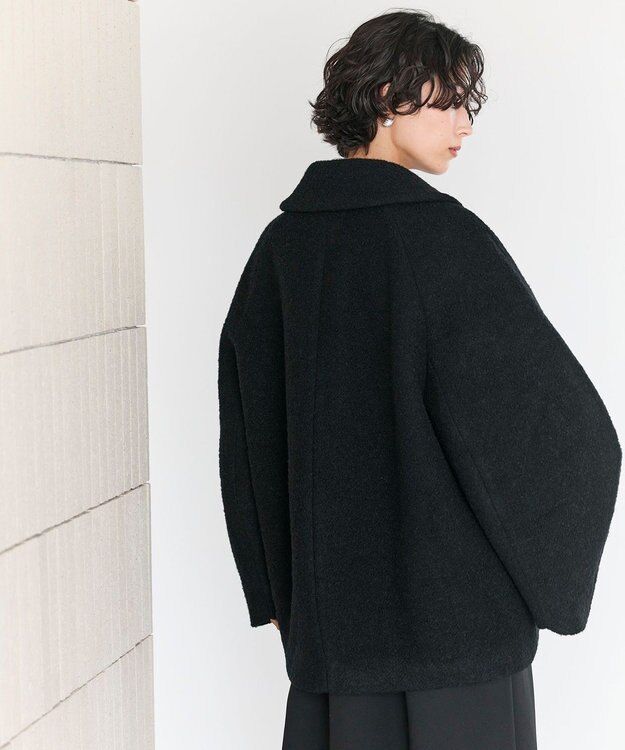 #Newans 【昨年即完売コート新色追加！】プードルコクーンコート ブラック