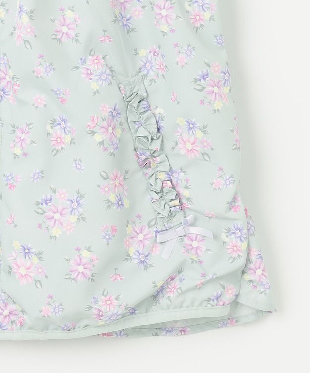 ANY KIDS 裾ペプラム 花柄 ブルゾン ミント系