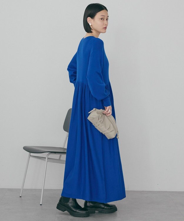 AMERICAN HOLIC 【WEB限定】バイパチティアードニットワンピース Blue