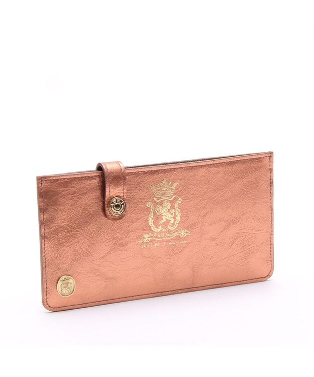 A.D.M.J. 【牛革】イタリアンレザークラックメタルスリムウォレット ぺスカ