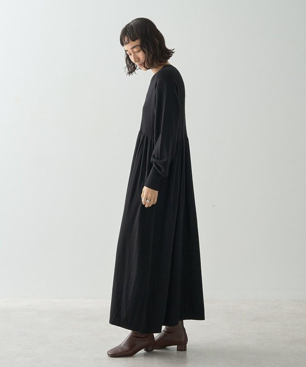 AMERICAN HOLIC 【WEB限定】バイパチティアードニットワンピース Black