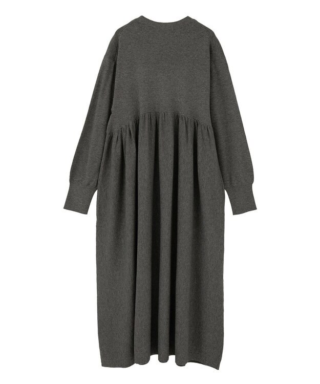 AMERICAN HOLIC 【WEB限定】バイパチティアードニットワンピース Gray Mixture