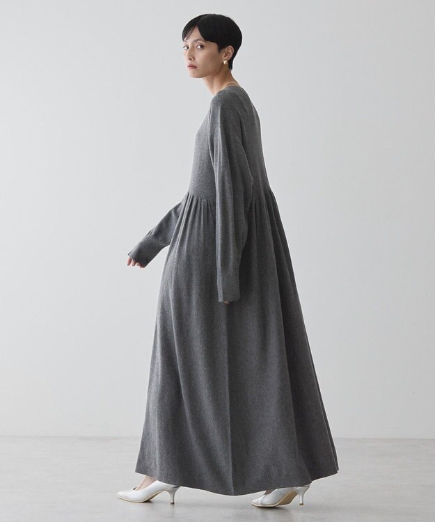 AMERICAN HOLIC 【WEB限定】バイパチティアードニットワンピース Gray Mixture