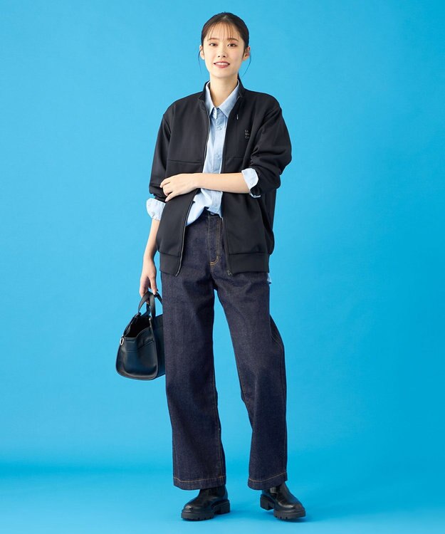 SHARE PARK LADIES 【UVカット・吸水速乾・ストレッチ・軽量・アンチピリング 】ダンボールトラックジャケット（S・Mサイズ） ブラック系