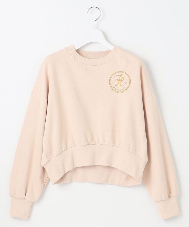 Feroux 【洗える】ロゴ刺繍裏毛 プルオーバー ベージュ系