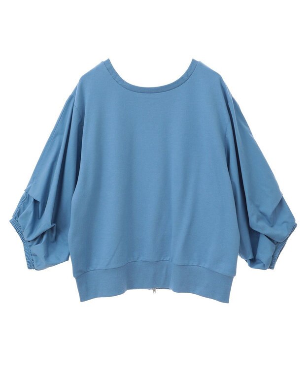 Green Parks ２ＷＡＹ７分袖タック裾ＺＩＰプルオーバー Blue