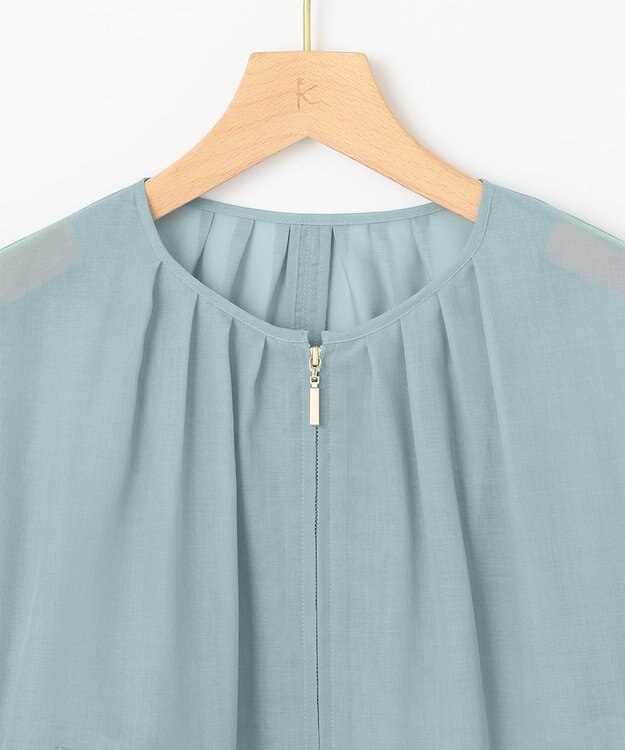 組曲 L カラーボイルノーカラー ブルゾン ミント系