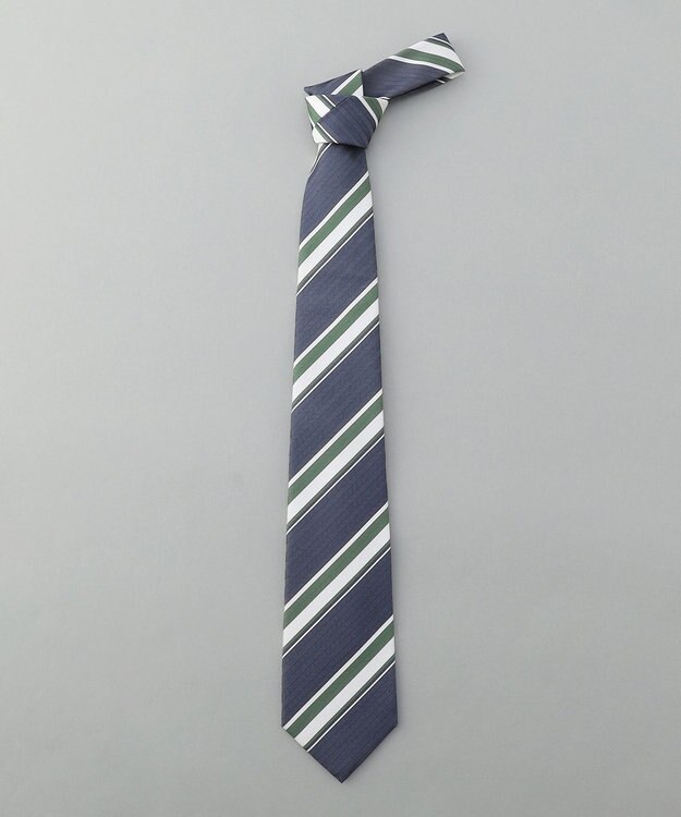 GOTAIRIKU GOTAIRIKU別注【日本製】シルク ネクタイ_レジメンタル柄 ネイビー系1