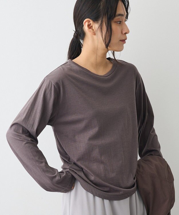 CRAFT STANDARD BOUTIQUE シアー天竺プルオーバー Charcoal Gray