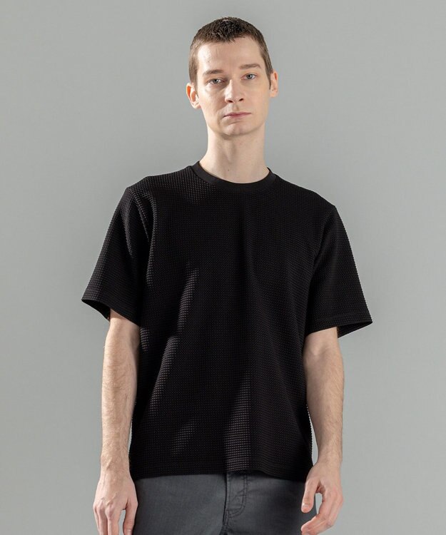 JOSEPH HOMME 新色追加【オリジナル素材/シワになりにくい】ライトタックジャージー クルーネックＴシャツ ブラック系