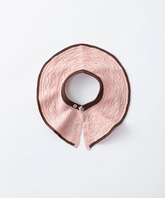 TRICOTE ケーブル柄ニットスタイ 68PINKBEIGE