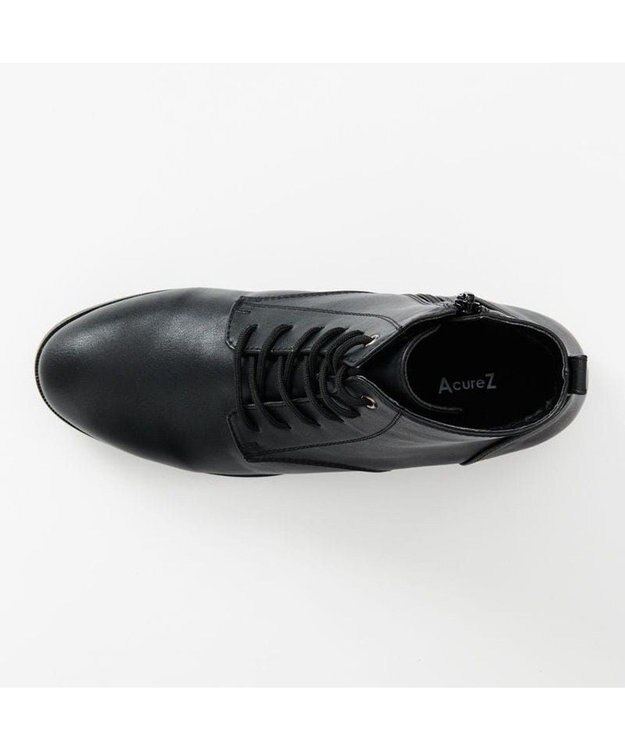 AcureZ 生活防水タイプ 内側にファスナーを配置し脱ぎ履きラクチン ブラック