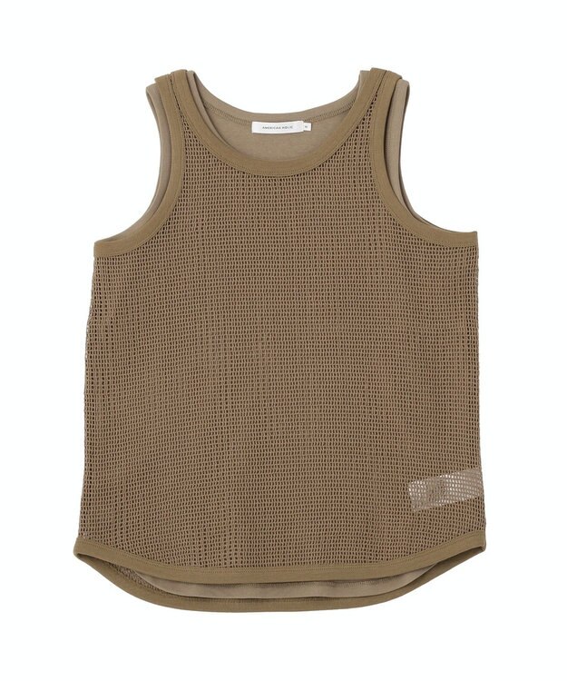 AMERICAN HOLIC 【２点セット】メッシュレイヤードタンクトップ Mocha