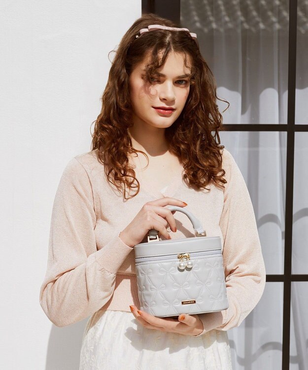 EC限定リボンキルティングキューブバッグ / Maison de FLEUR