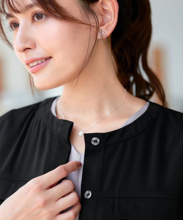 Tiaclasse 【洗える】ドロストレイヤーブルゾン ブラック