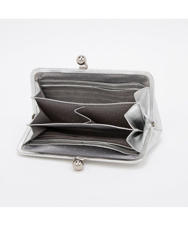 UNBILLION ペルケ perche / マルチスタッズがま口ロングウォレット シルバー