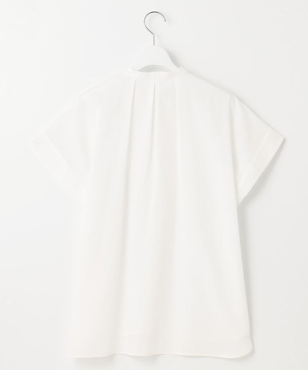 自由区 【洗える】ソフトリネンフリルディティール ブラウス オフ