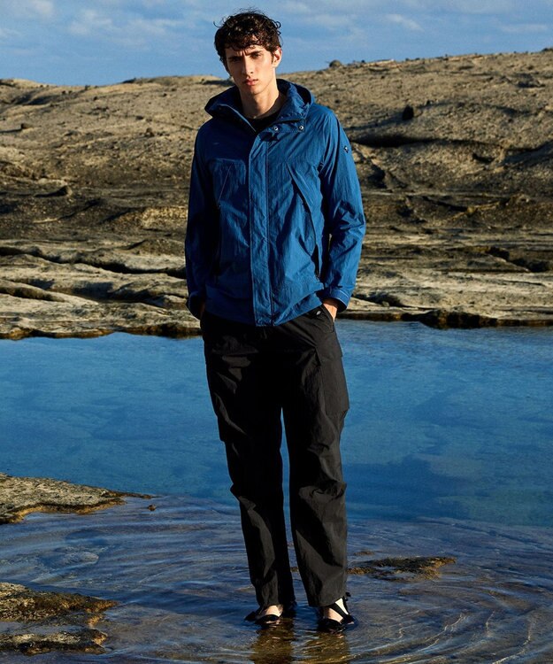 JOSEPH ABBOUD MOUNTAIN 【ユニセックス・ECO撥水/抗菌性/軽量】タスランワッシャー クライミングカーゴ パンツ ブラック系