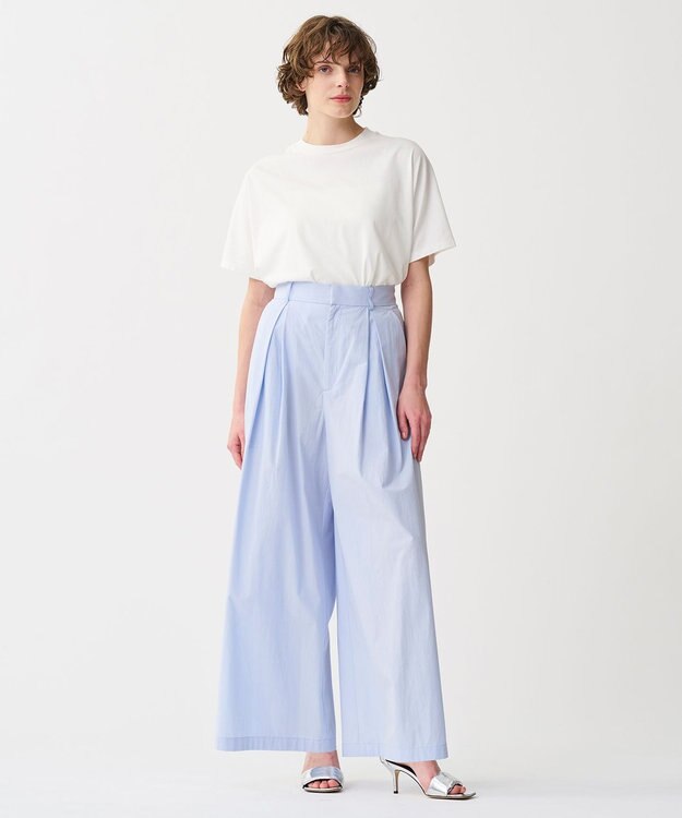 uncrave カラータイプライター ワイドパンツ サックス