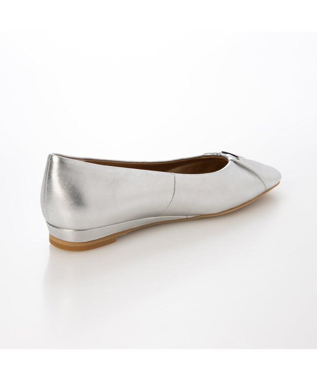 MODE ET JACOMO <MODE ET JACOMO>ソフトレザーフラットパンプス シルバー