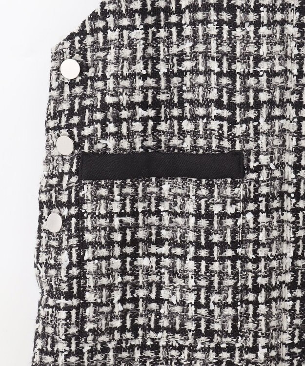 GRACE CONTINENTAL ミディツイードジャンパースカート バイカラー