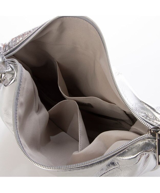 UNBILLION カシュカシュ cachecache / メタリックハーフムーンショルダー シルバー