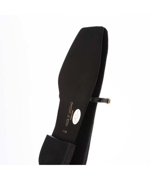 MODE ET JACOMO <MODE ET JACOMO>スクエアトゥメリージェーンパンプス ブラックスエード