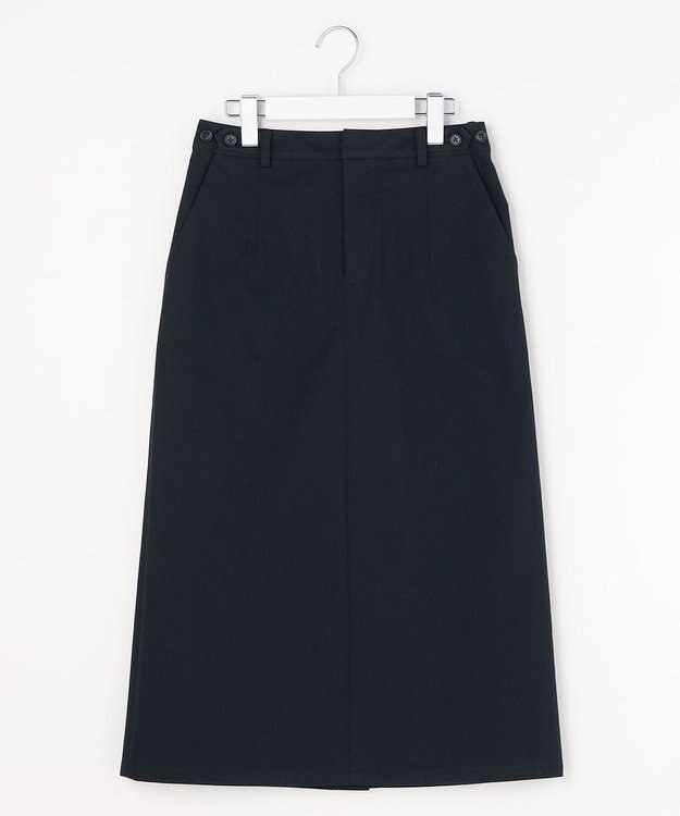 J.PRESS LADIES L チノストレッチ ナロー スカート ネイビー系
