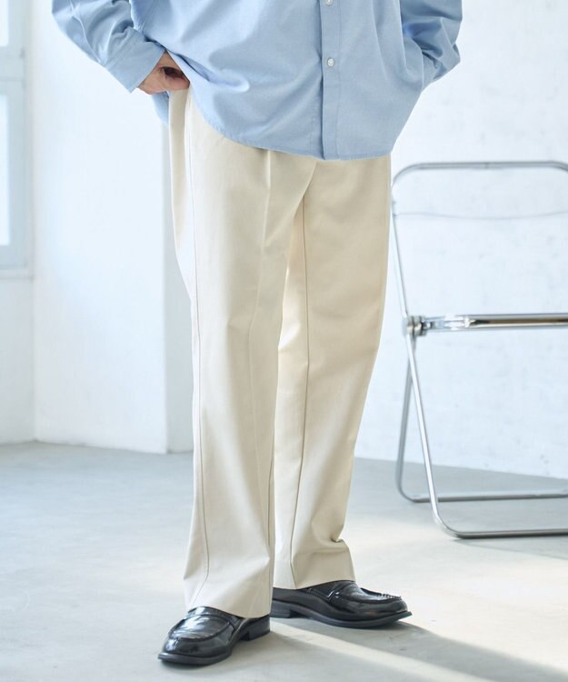 WEGO タックツイルトラウザー ベージュ