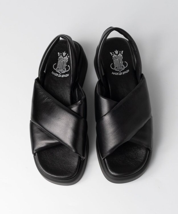 BONTRE 【BONTRE/ボントレ】パフィーストラップサンダル/40352-US ブラック