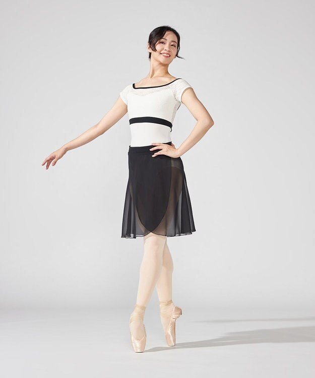 Chacott 巻きスカート ブラック