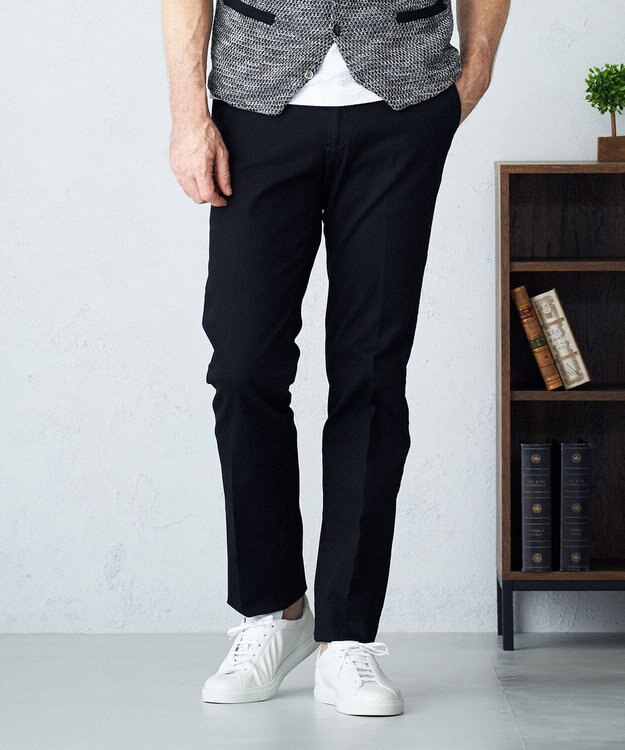 JOSEPH ABBOUD 【カラー豊富】人気！ウエストも伸びる！ オーガニックストレッチパンツ ブラック系