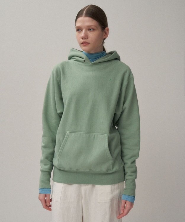 ATON NATURAL DYED URAKE | フーディー - UNISEX 060  GREEN