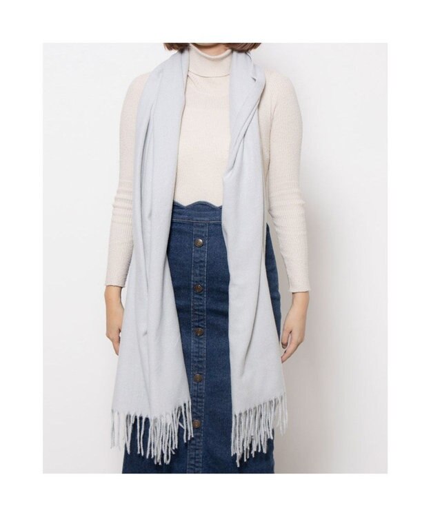 UNBILLION カシュネ cache nez / ツイル無地ストール ライトグレー