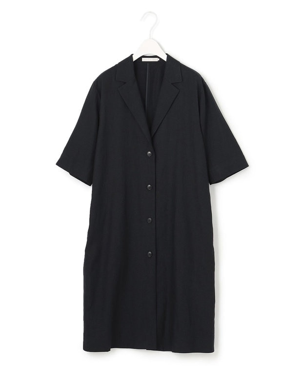 ICB 【洗える】 Unleash  半袖ロングジャケット ネイビー系