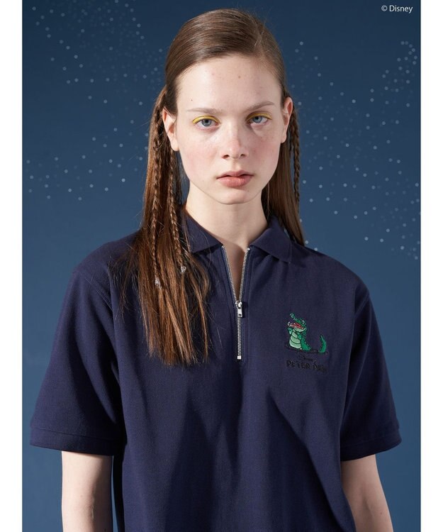 AMERICAN HOLIC ハーフジップポロシャツ／Ｐｅｔｅｒ　Ｐａｎ Navy