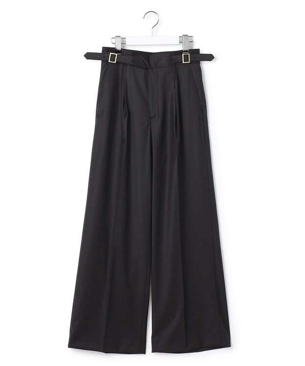 23区 【GOLD LABEL/見上愛さん着用】ウールシルクギャバジン グルカパンツ ブラック系