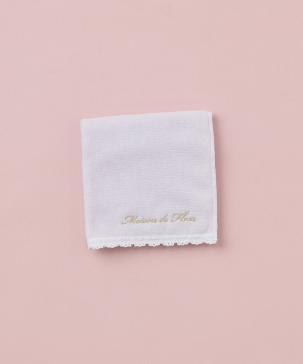 Maison de FLEUR アンダーレースタオルハンカチ Lavender