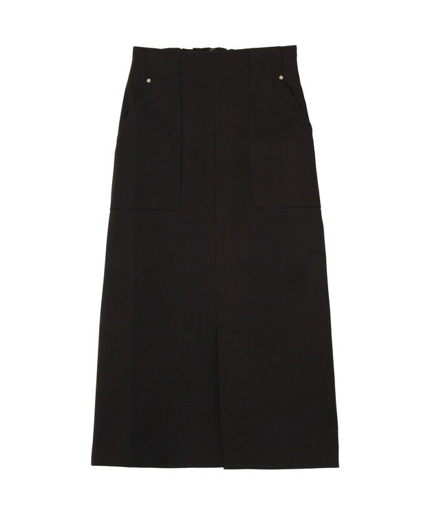 YECCA VECCA ドライタッチナロースカート Black