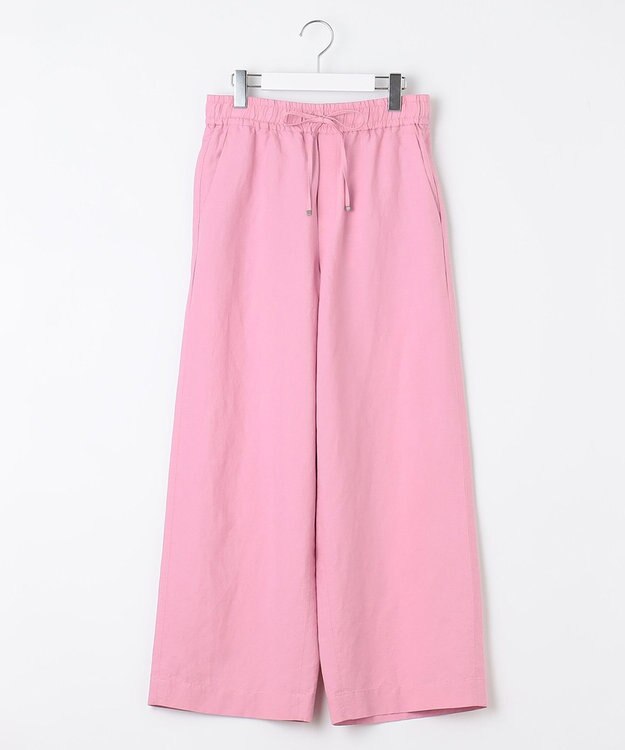 UNFILO 【軽量/UVケア】ライトリネン ワイドパンツ ピンク