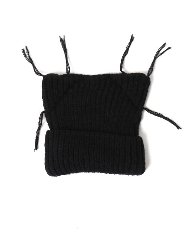 WEGO ローゲージネコミミニットキャップ ブラック