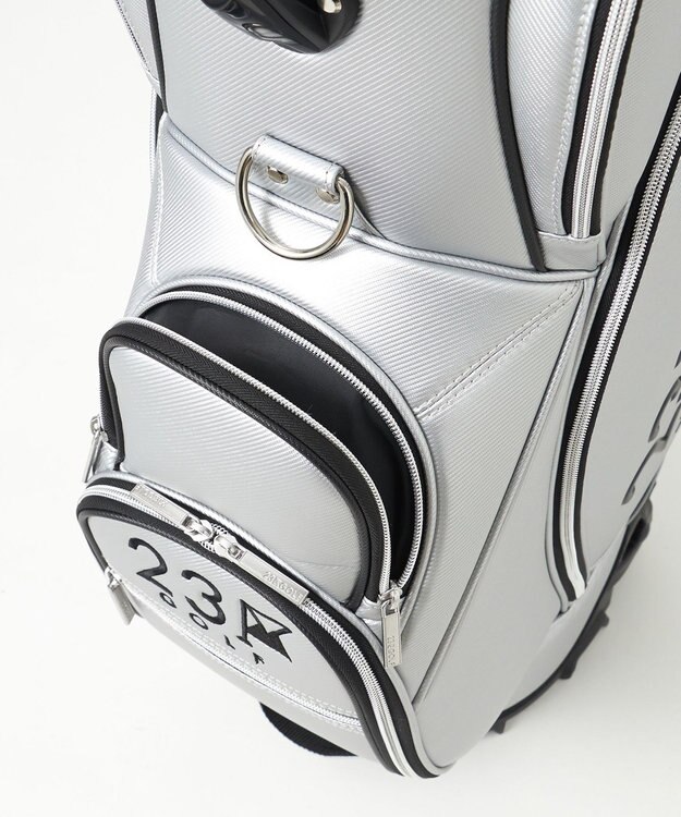 23区GOLF 【UNISEX】セルフスタンドバッグ内蔵キャディバッグ キャリー付き 練習や電車移動に◎ シルバー系