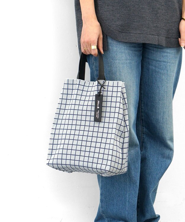 FOLNA RD ニットショッパートートバッグ ブルー
