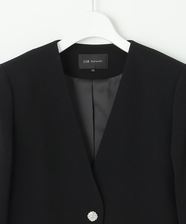 23区 S 【APPLAUDIR】クリアジョーゼット 3WAYコンパクトジャケット ブラック系